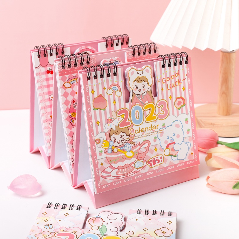 Lịch Để Bàn Năm 2023 Họa Tiết Hoạt Hình Dễ Thương Bắt Mắt