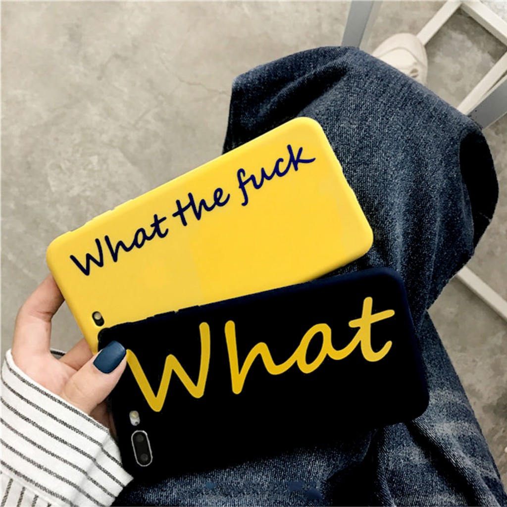 [ IPHONE ] Ốp Lưng Silicon WHAT - B067