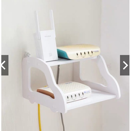 Kệ Wifi Treo Tường 2 Tầng Nhỏ Gọn Hiện Đại