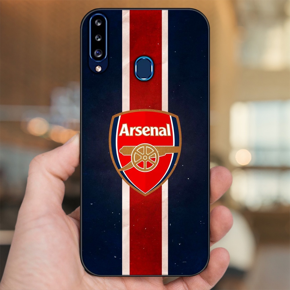 Ốp lưng Samsung A20S viền đen in hình Arsenal FC