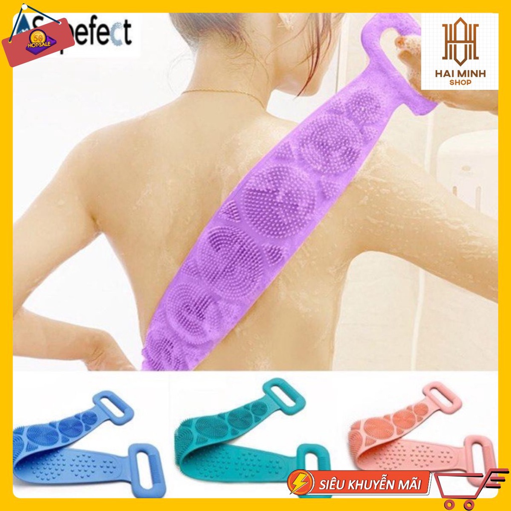 Dây Tắm - Dây Cọ Lưng Silicon 2 Mặt