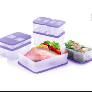 HÀNG CÓ SẴN - Set 7 hộp trữ đông freezermate essential Tupperware (kèm box) ( có ảnh thật)