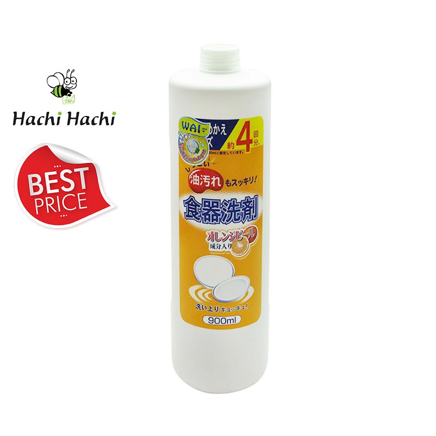 BEST PRICE - NƯỚC RỬA CHÉN WAI ĐẬM ĐẶC CAM 900ML - Hachi Hachi Japan thumbnail