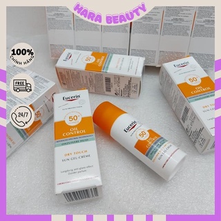 Kem chống nắng Eucerin Oil Control, Eucerin Sun Gel cream Dry Touch SPF 50+ cho da dầu mụn Hara Beauty