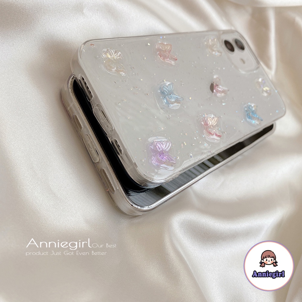 Ốp Điện Thoại TPU Mềm Hình Bướm 3D Lấp Lánh Cho IPhone 14 13 12 11 Pro Max X XS XR 8 7 Plus