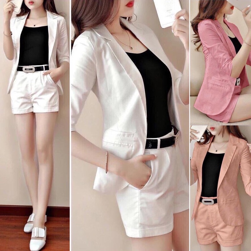 Set bộ vest 4 món áo vest + quần short+áo thun tặng thắt lưng size M L XL bao đẹp | WebRaoVat - webraovat.net.vn