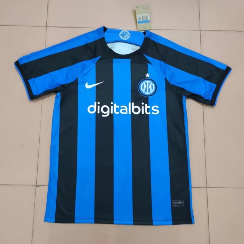 Bộ Quần Áo Bóng Đá Ngắn Tay Đội Tuyển Inter Milan Sân Nhà S-2XL 22-23 Cho Nam