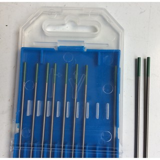 Hộp 10 Kim hàn Tig đầu xanh lá 1.6x 175mm. Sử dụng cho súng hàn Tig nhôm