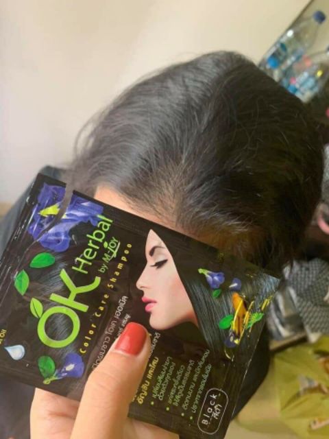 Gói gội nhuộm tóc Nhân sâm Ok Herbal -- Thái lan