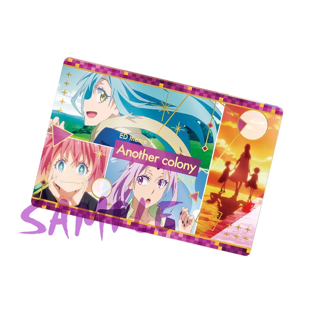 M1 Ảnh card bo góc in hình CHUYỂN SINH THÀNH SLIME thẻ bo viền 5*8cm anime Tensei-shitara Slime datta ken chibi