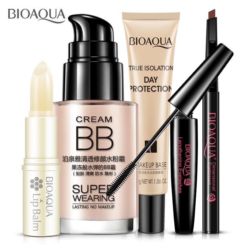 Bộ trang điểm 5 món BIOAQUA Kem lót + BB Cream + Kẻ mắt + Kẻ lông mày + Macara | BigBuy360 - bigbuy360.vn