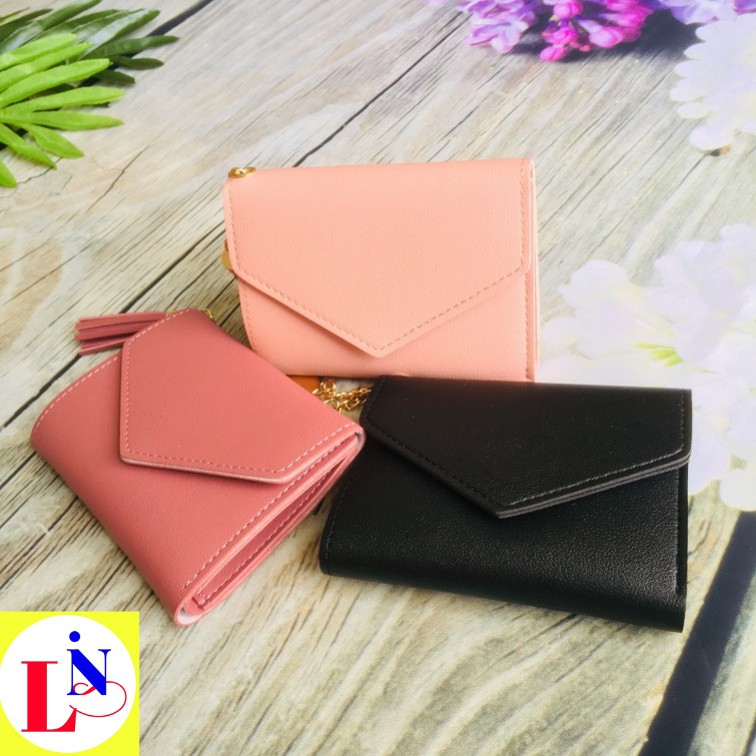 Ví nữ ngắn kèm tua rua dễ thương bỏ túi nhỏ gọn MT105 | BigBuy360 - bigbuy360.vn