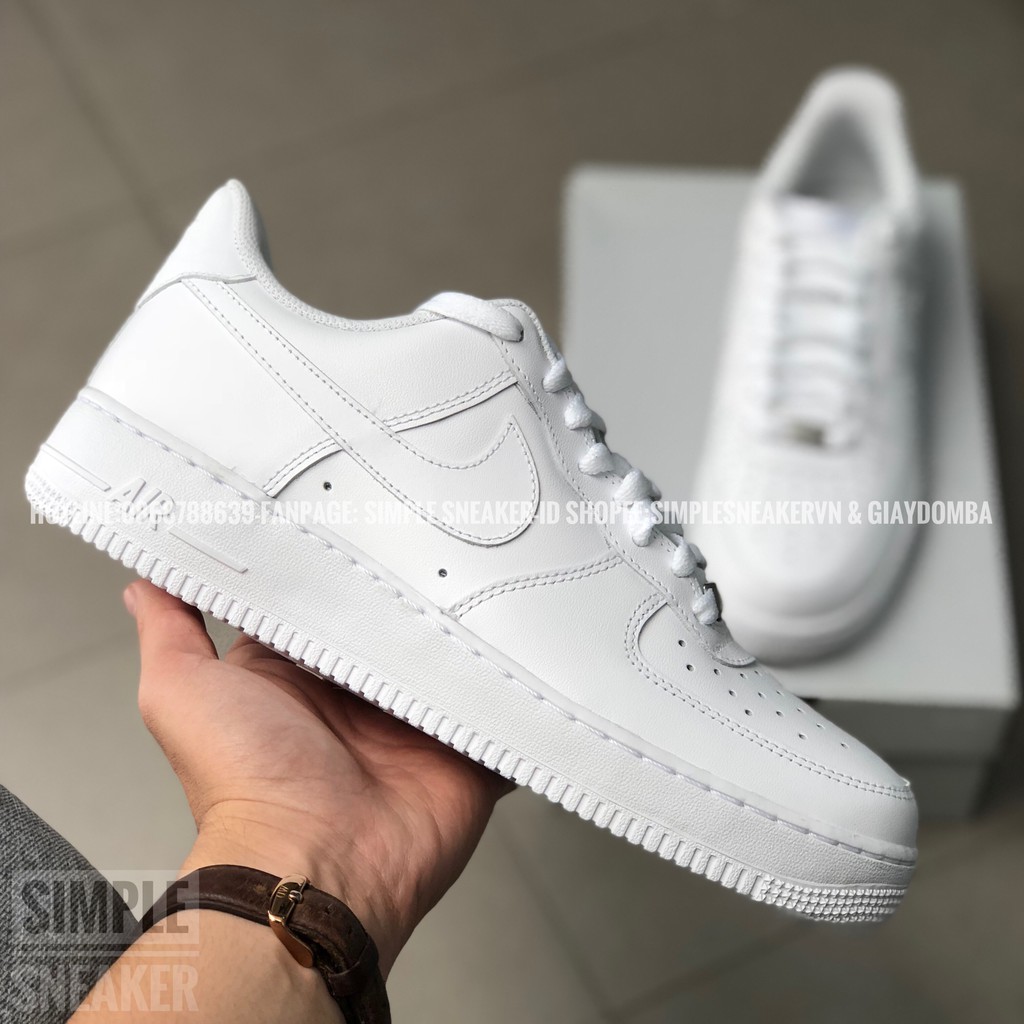 Giày Nike Air Force 1💙FREESHIP💙[AF1_Auth] Nike AF1 All White Chuẩn Auth Fullbox- Giày Sneaker Chính Hãng- Simple Sneaker