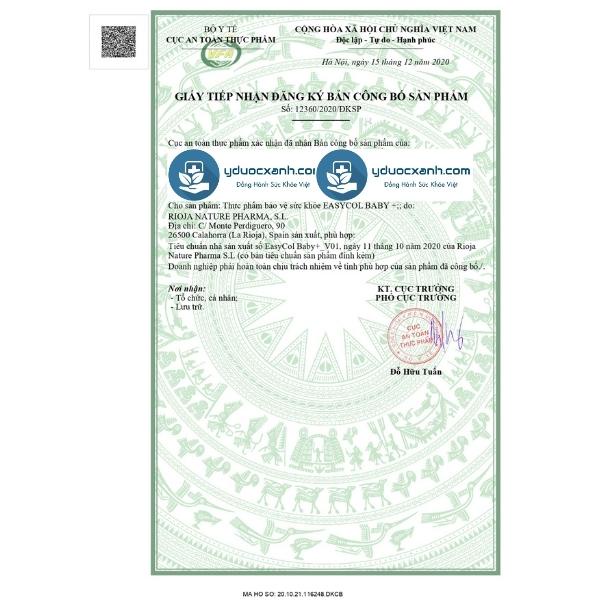 Men Tiêu Hóa Cho Bé, Trẻ Em EASYCOL BABY của Châu Âu - Y Dược Xanh