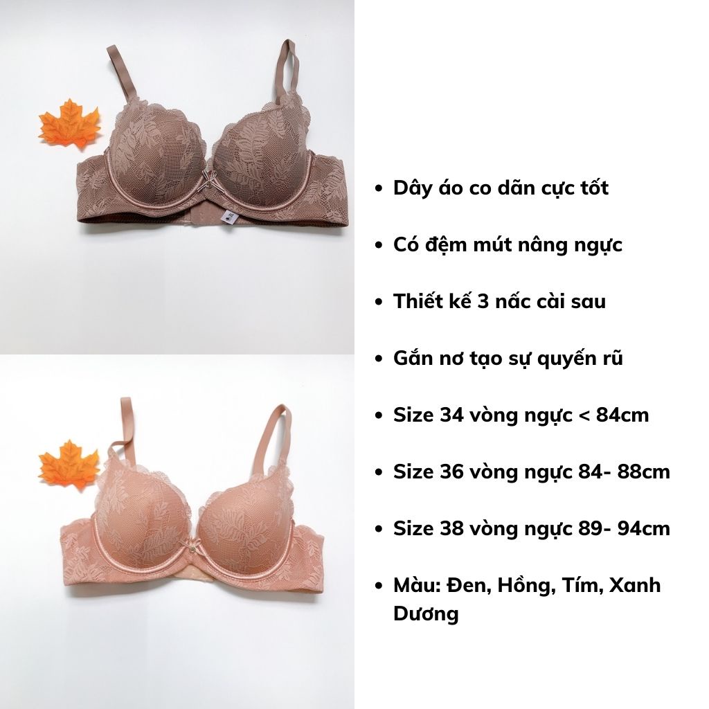 Áo ngực nữ ren có gọng, áo lót đệm mút nâng ngực đẹp và quyến rũ DOPICO A7321