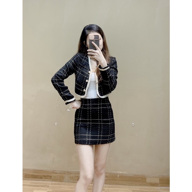 Set dạ tweed tay dài (hàng sẵn- ảnh thật ở cuối) | BigBuy360 - bigbuy360.vn