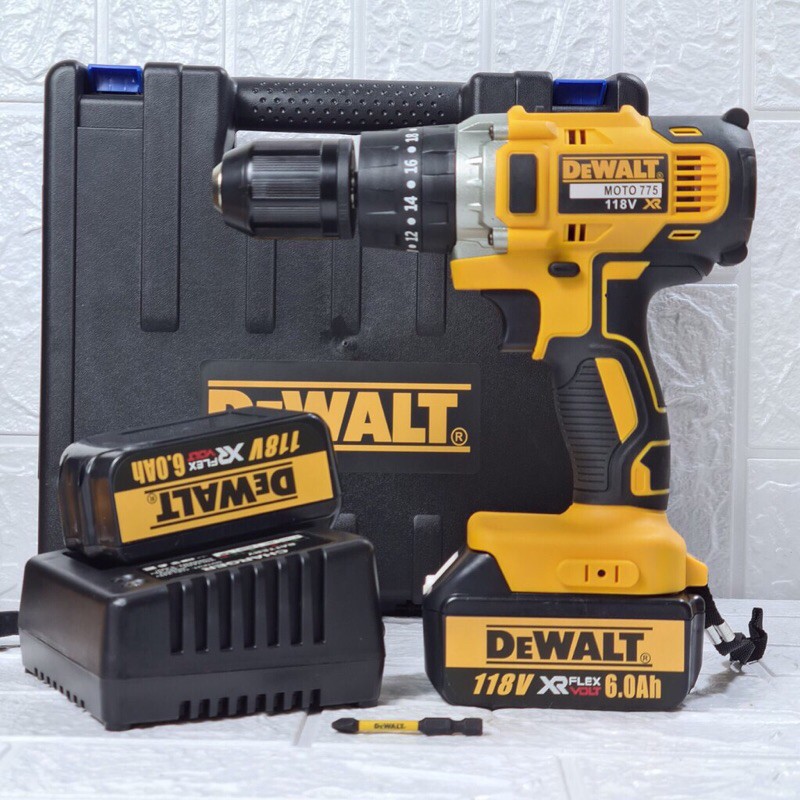 Máy Khoan Pin Dewalt 118V Tăng kèm mũi vít Dewalt, Auto Lock