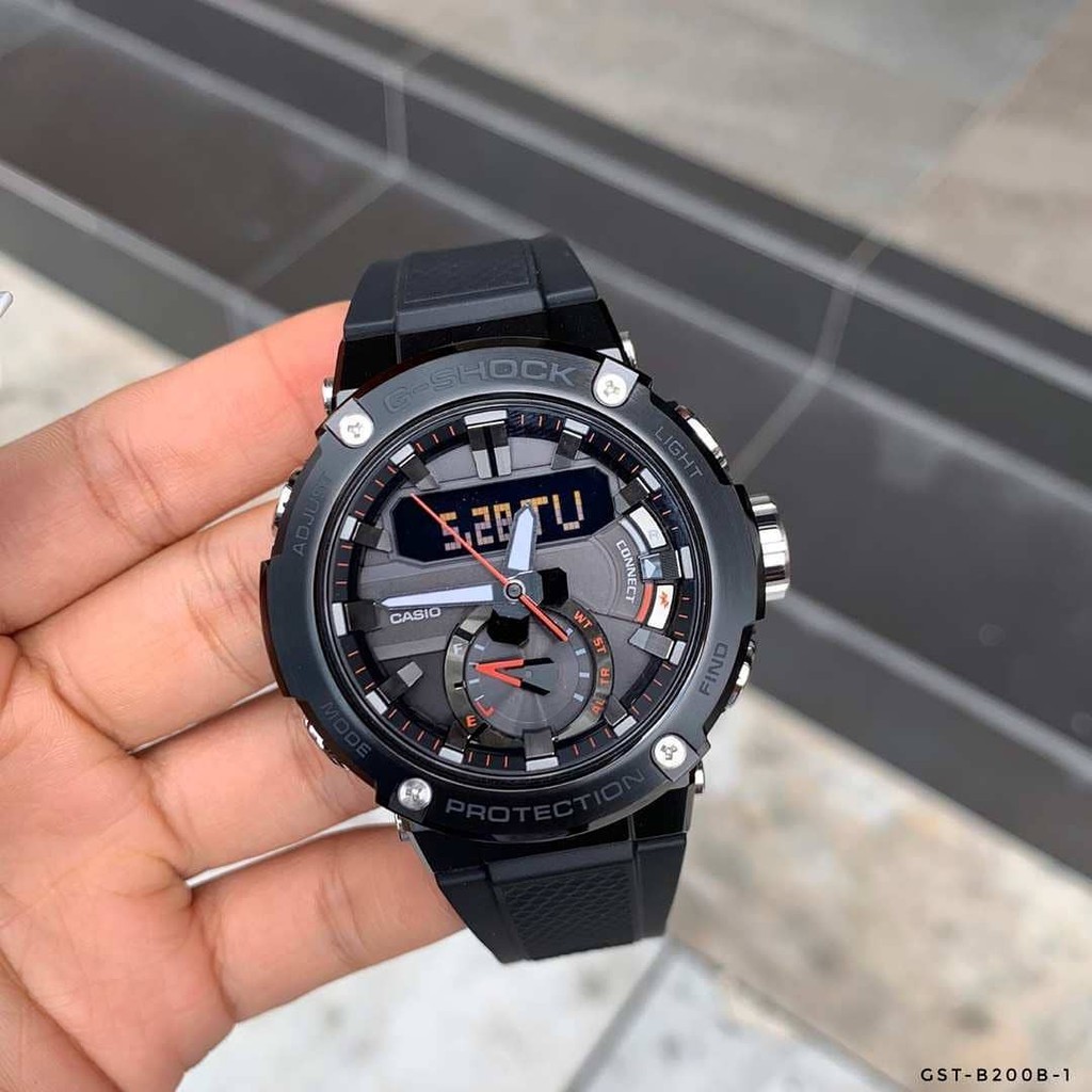 Đồng Hồ Casio Nam Dây Nhựa GSHOCK GST-B200B-1ADR Chính Hãng