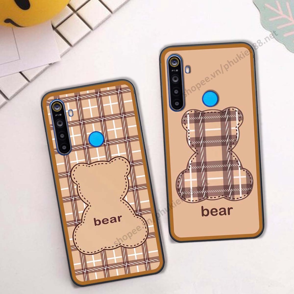 Ốp lưng Realme 5 / 5 Pro / C3 ốp điện thoại LineBear, bé tóc xù, hoa siêu đẹp