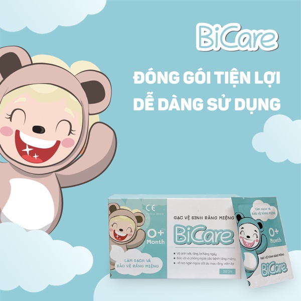 Gạc vệ sinh răng miệng Bicare / Rơ lưỡi Bicare cho bé