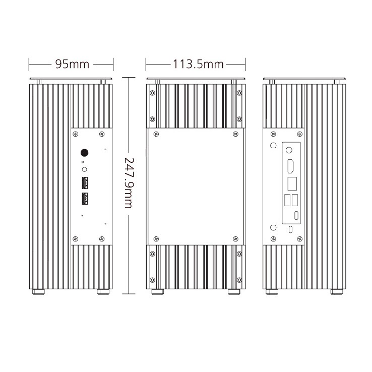 Vỏ Fanless Akasa model Turing (Hỗ trợ lắp các main NUC intel thế hệ 8) | BigBuy360 - bigbuy360.vn