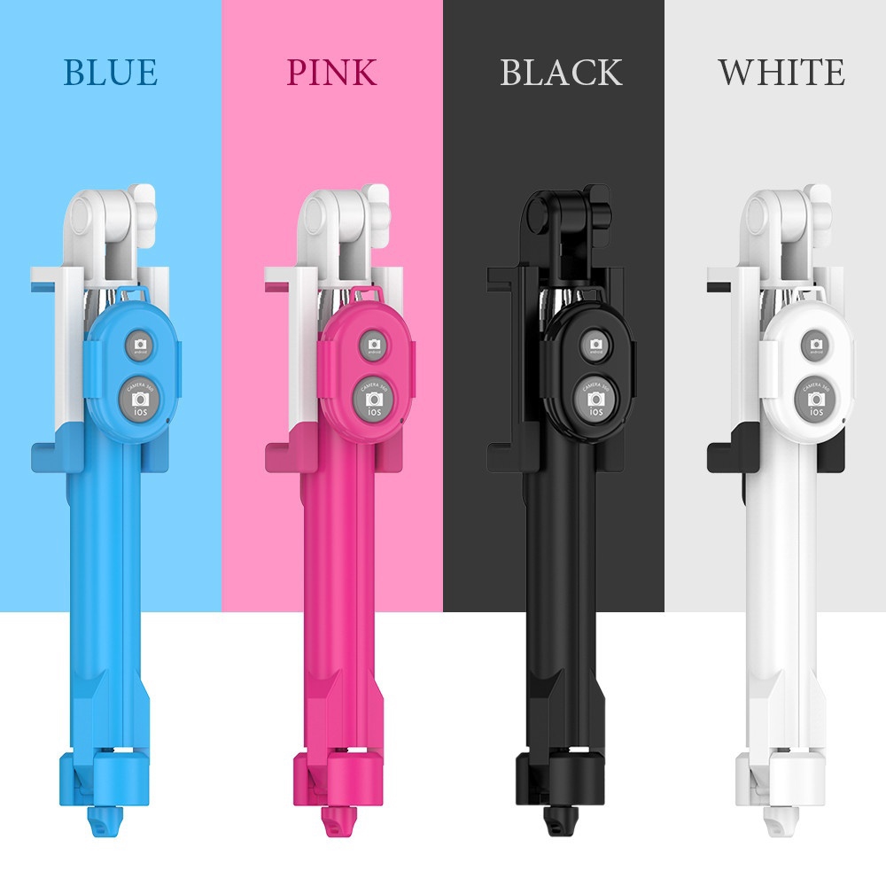 Gậy chụp hình selfie kết nối bluetooth nhiều màu tùy chọn có 3 chân cho điện thoại | BigBuy360 - bigbuy360.vn