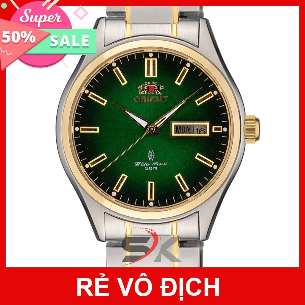 Đồng Hồ Cơ Nam Orient Classic Mặt Xanh Lá Cổ Điển Vỏ Demi Automatic ORCV02XASẵn Hàng