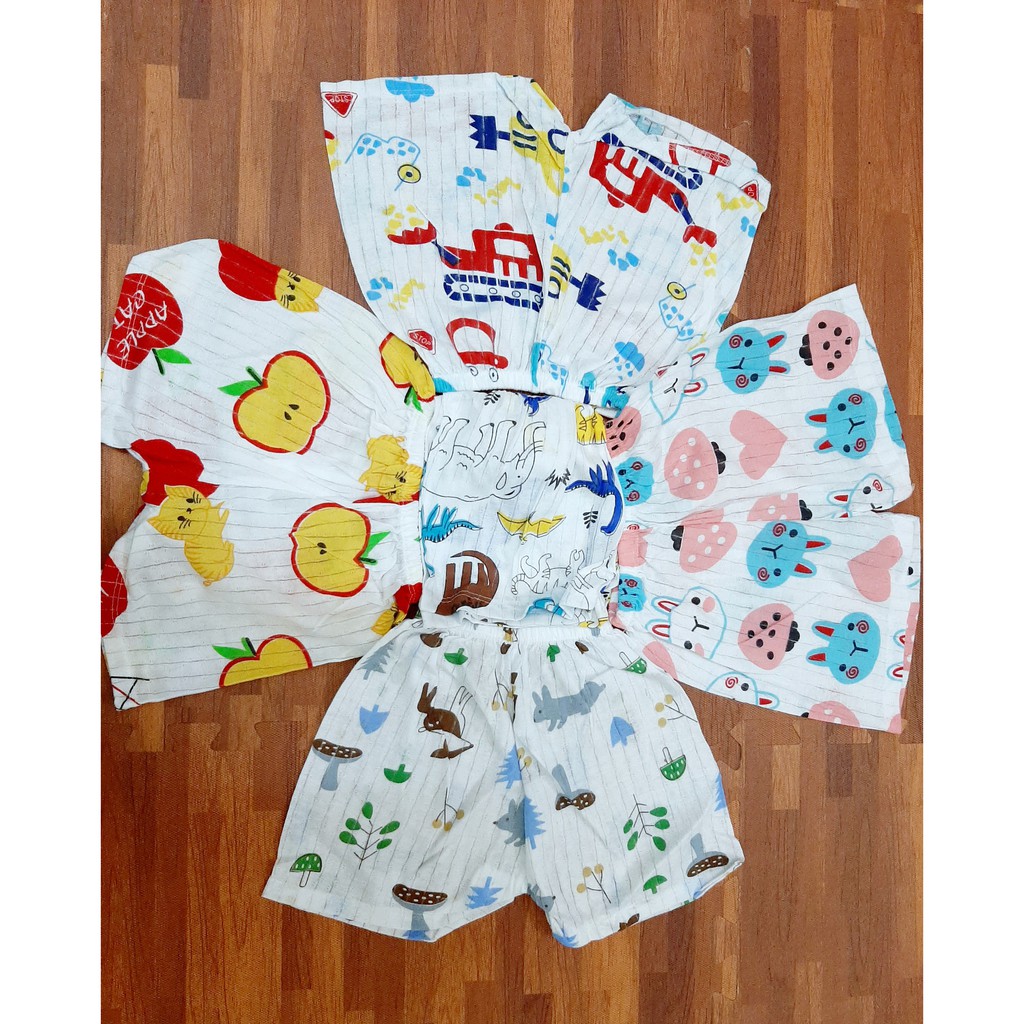 Quần chục cotton giấy cho bé trai / bé gái set 10 quần