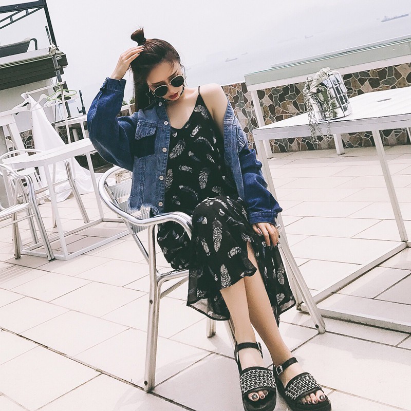 Đầm maxi voan 2 dây chéo lưng cực xinh chỉ 285k | BigBuy360 - bigbuy360.vn