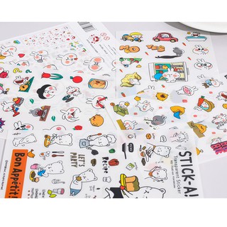 Bộ 6 tấm sticker. Nhiều mẫu