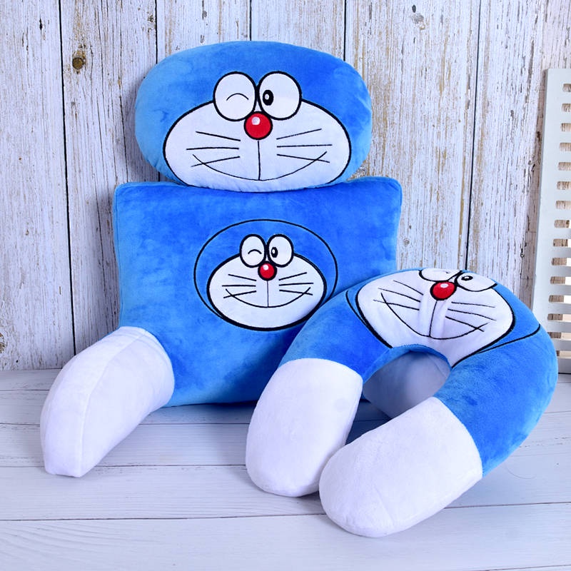 Gối kê cổ hình chữ U họa tiết hoạt hình Doraemon dễ thương