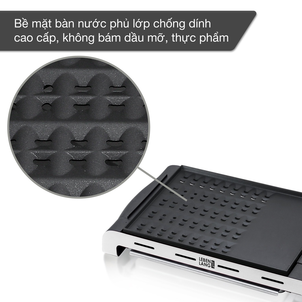 Bếp Nướng Điện Không Khói Lebenlang LBD9279 1400W Hàng Chính Hãng