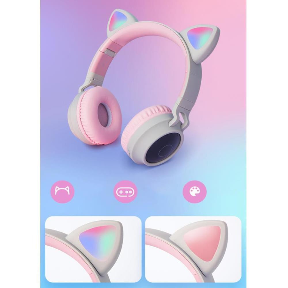 [Hàng loại 1] Tai Nghe Mèo Bluetooth, Headphone Tai Mèo (Có Mic, Bass Và Pin Khủng 400mAh- BH 12 tháng) | BigBuy360 - bigbuy360.vn