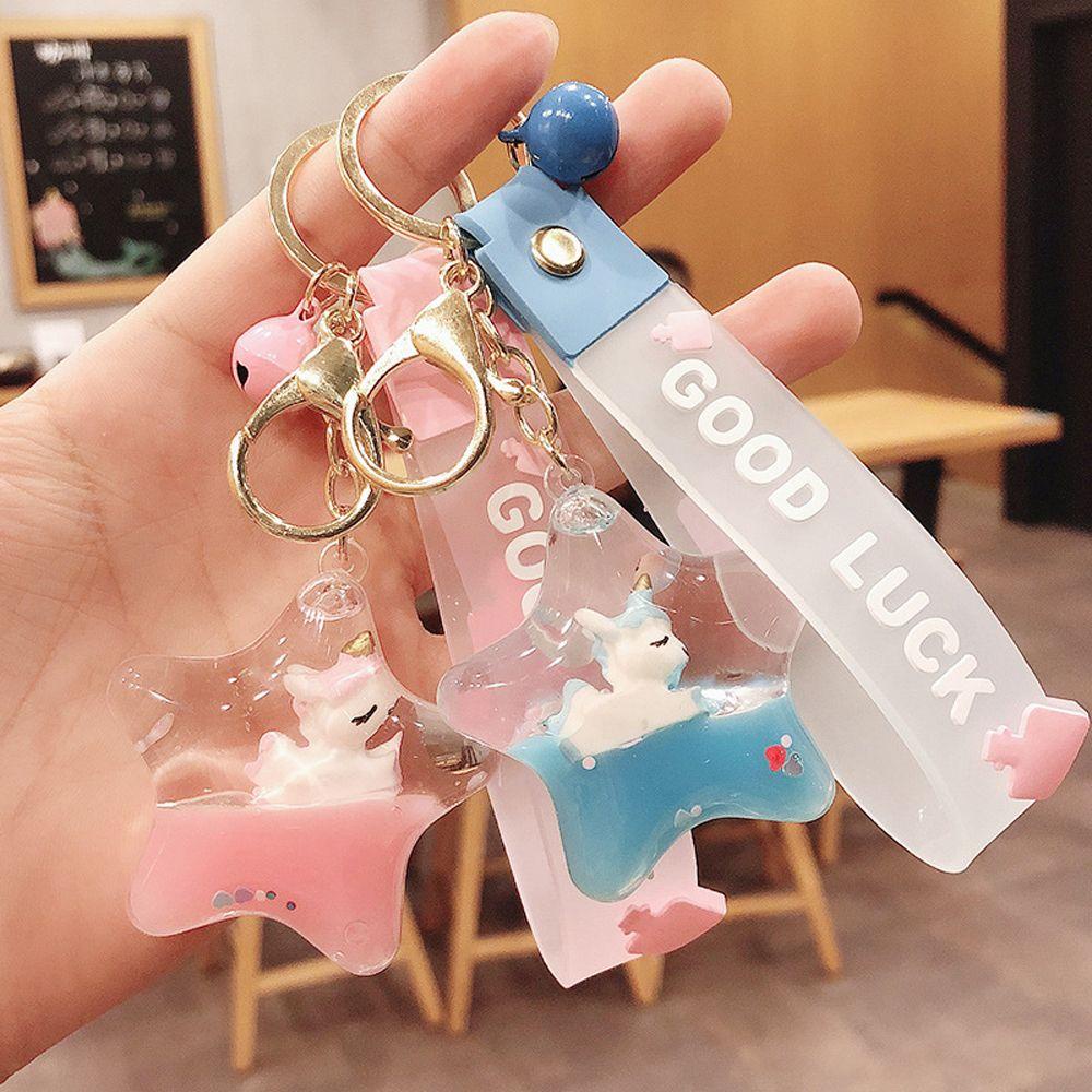 DARNELL Móc Khóa Hình Ngôi Sao Bằng Acrylic Sáng Tạo Phong Cách Hàn Quốc Dành Cho Nam Nữ