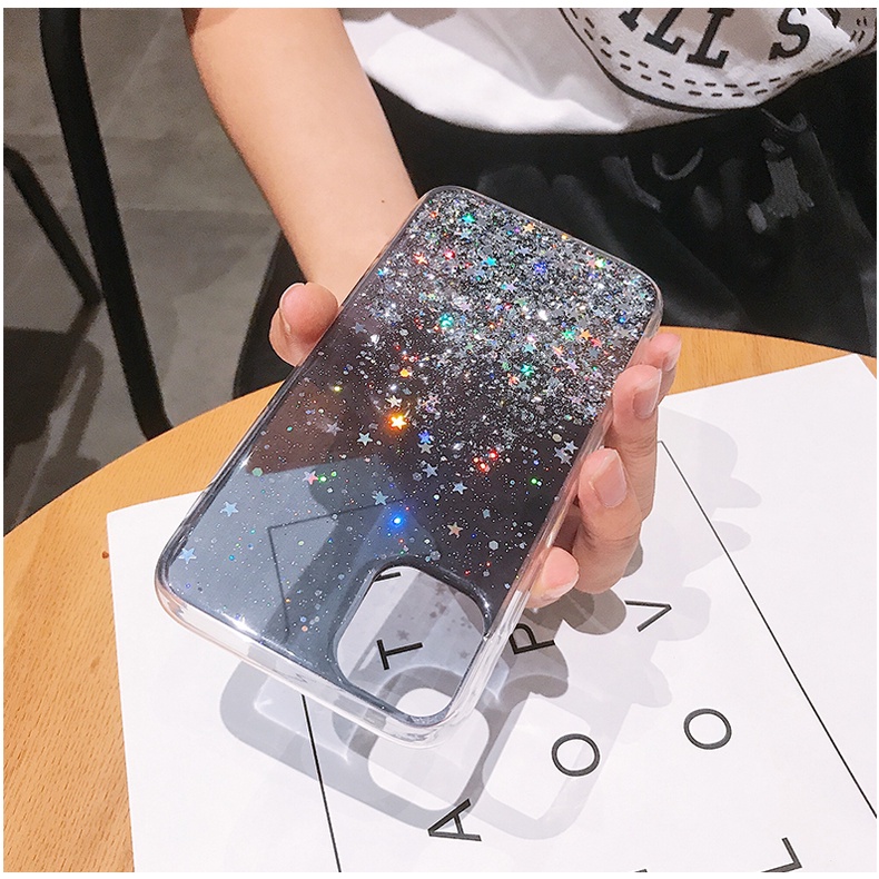 Ốp lưng Samsung J8 J7 J6 J6+ J5 J4 J4+ J2 A9 A7 A6 A6+ Plus Pro Prime 2018 Starry Sky Sequin Glitter Soft Case
