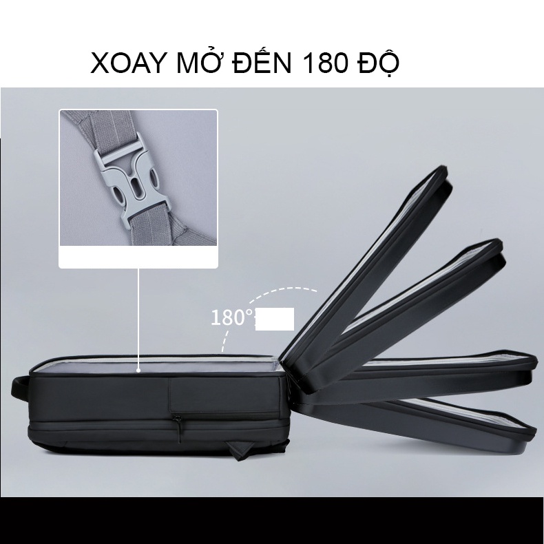 Balo Laptop công sở dạng hộp phong cách CHÂU ÂU – Fortune Mouse BLLT453535