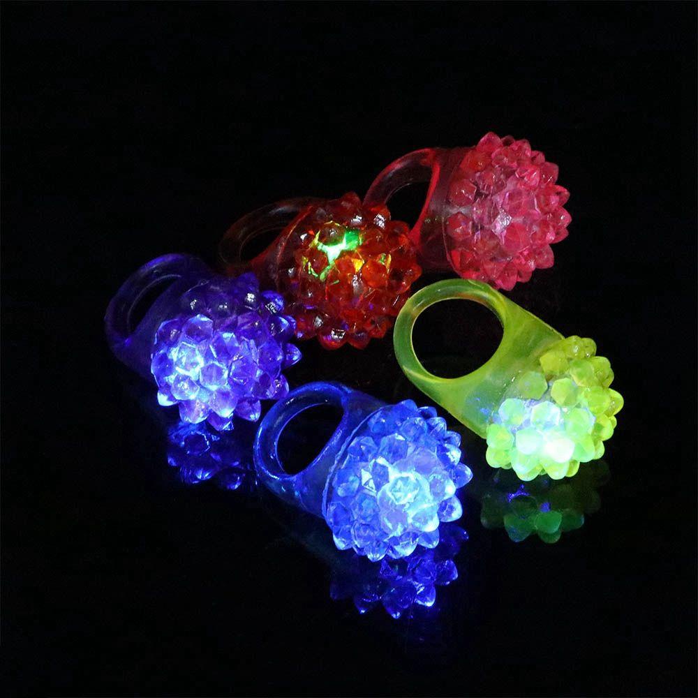 Set 10 Nhẫn Hình Ngôi Sao Hoạt Hình Có Đèn Phát Sáng Cho Bé
