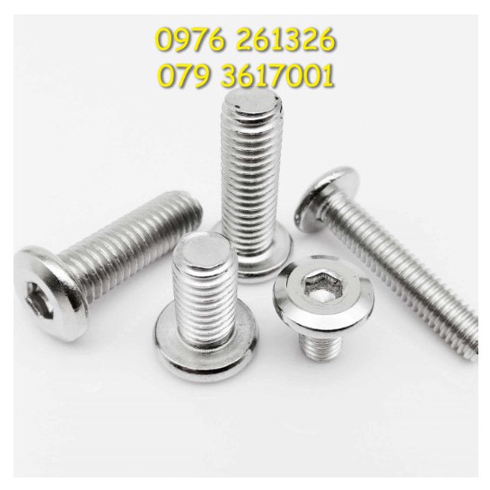BULONG LỤC GIÁC CHÌM ĐẦU DẸT INOX 304 _ M6 ,M8_BỊCH 10 CON