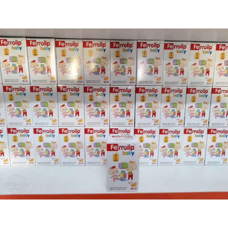🆘 Sắt FERROLIP BABY sắt hữu cơ dạng siro nhỏ giọt nhập khẩu Italya