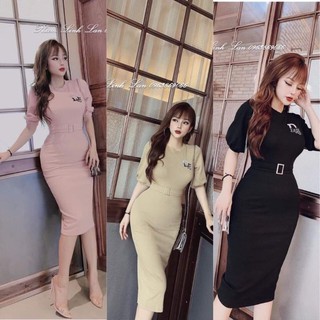 VÁY BODY ĐÍNH ĐÁ KÈM ĐAI 3 MÀU