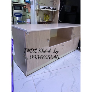 Tủ tivi nhựa đài loan 2 cánh 1 ngăn kéo vân gỗ 120x50x31