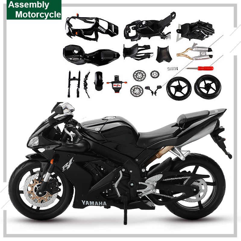 Mô hình lắp ráp moto Yamaha R1 tỉ lệ 1:12 MAISTO