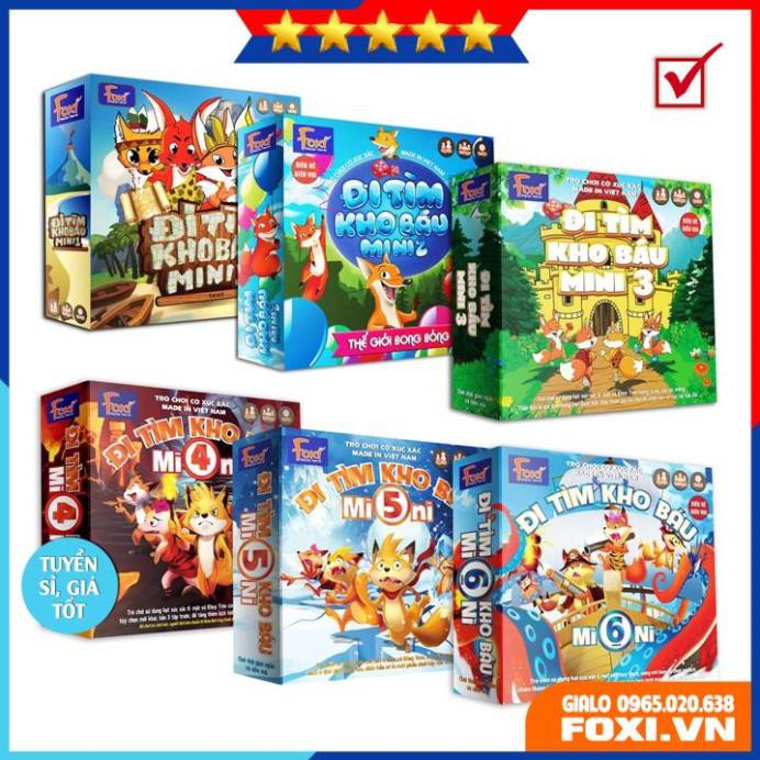 Board game-Đi tìm kho báu mini 3 Foxi-nâng cao khả năng xử lí tình huống-tranh luận-logic