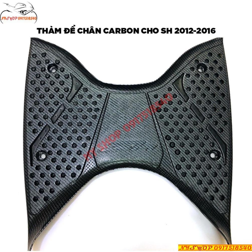 Thảm để chân SH 2012-2016 và 2017 - 2019 Nhựa ABS Vân Carbon