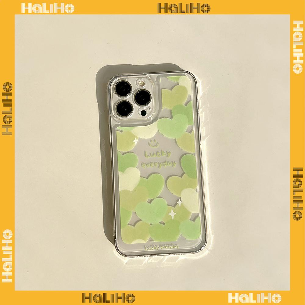 iPhone Case Silicone Soft Case Clear Case Metal Button Shockproof Protection Camera Green Love Compatible with iPhone 11 iPhone 13 Pro Max iPhone 12 Pro Max iPhone 7 Plus iPhone xr