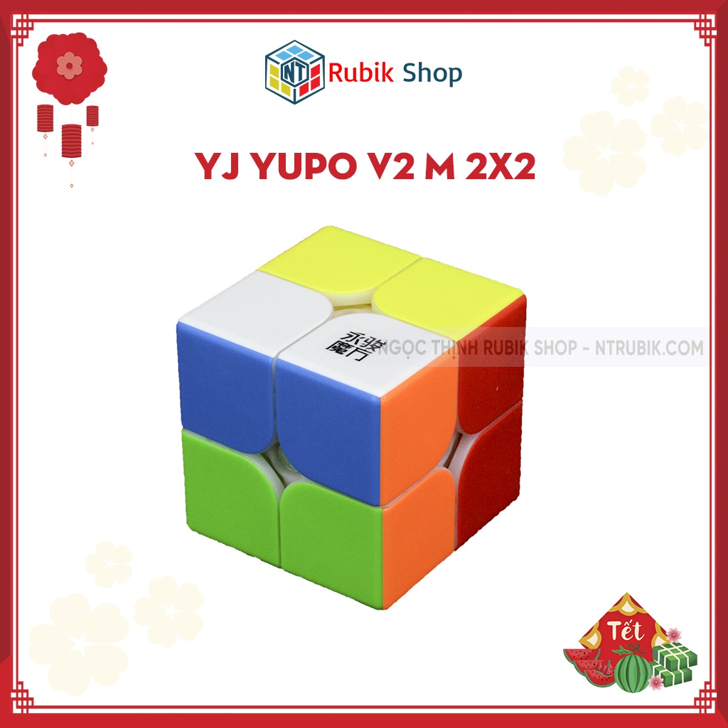 Rubik 2x2 Nam Châm YongJun YuPo V2 M YJ V2M Rubic 2 Tầng