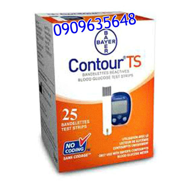 Que thử đường huyết Bayer Contour TS 25