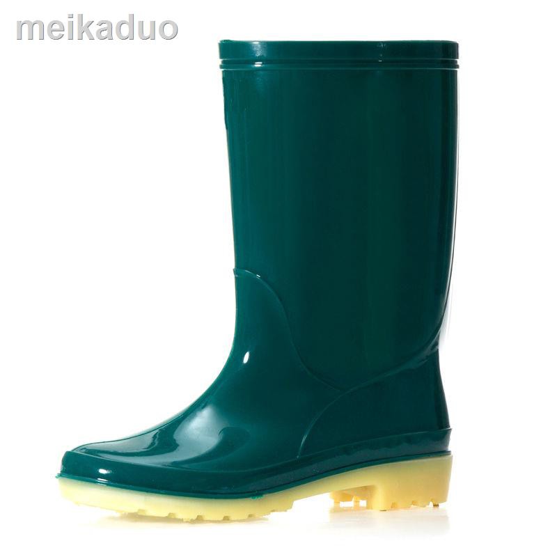 Ủng cao su đi mưa chống thấm nước màu xanh lá cây 26cm tiện lợi cho bạn gái
