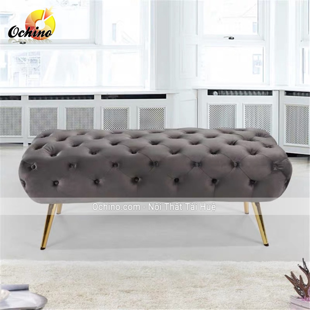 Ghế Dài Ngồi chờ, ghế Sofa Dài Phòng Ngủ NHún cổ điển Sang Chảnh dài 80 cm ( Ảnh Thật và Video)