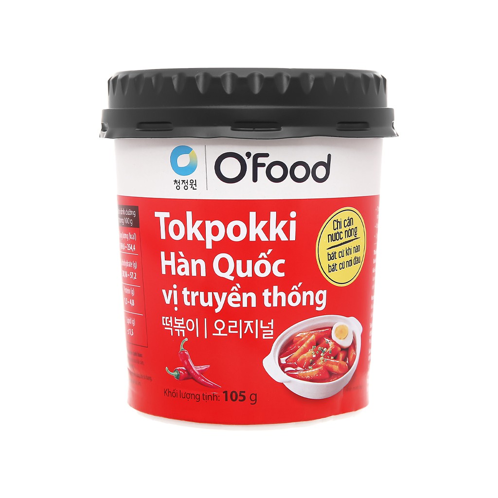 Bánh gạo Tokpokki Hàn Quốc O'food các vị truyền thống, phô mai, Chua ngọt, tương đen | BigBuy360 - bigbuy360.vn